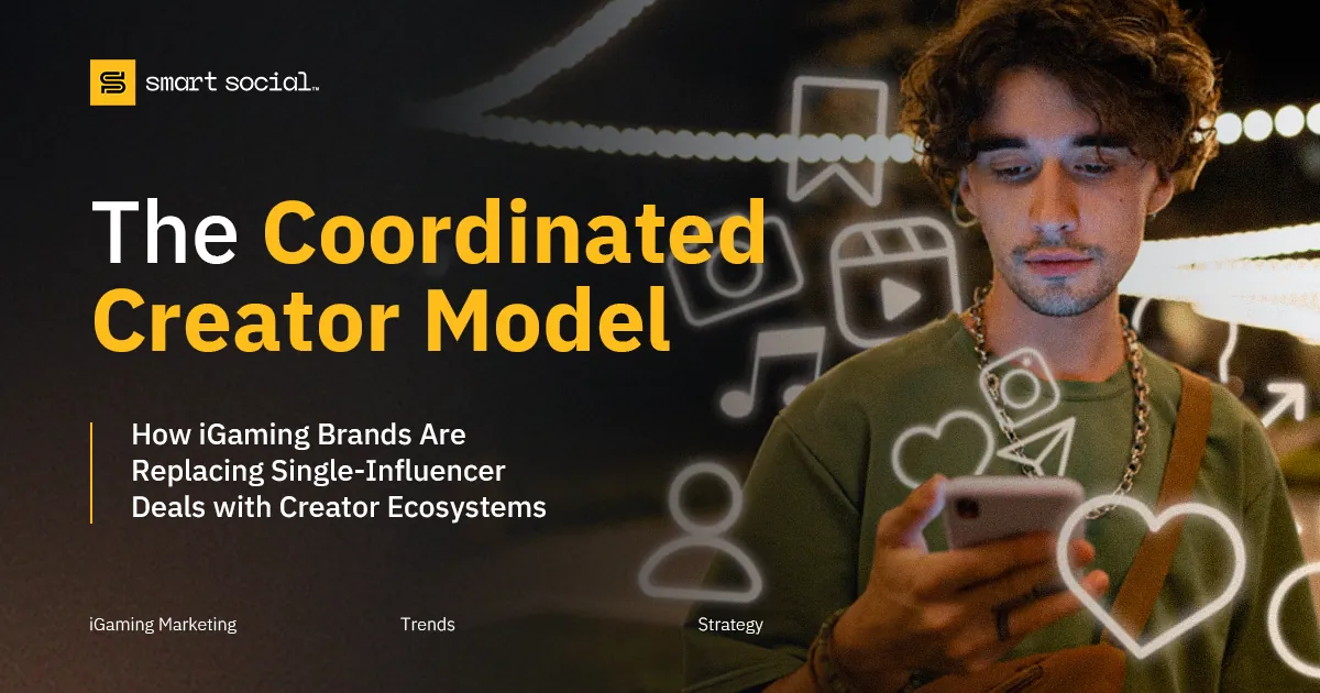 Card do artigo sobre o modelo de creators coordenados, com a marca Smart Social