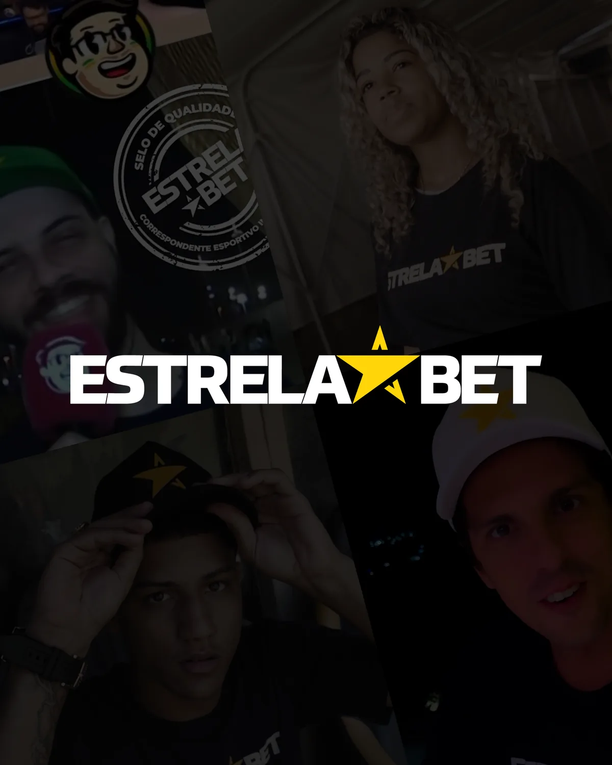 Creators and correspondents in EstrelaBet kit under the brand mark