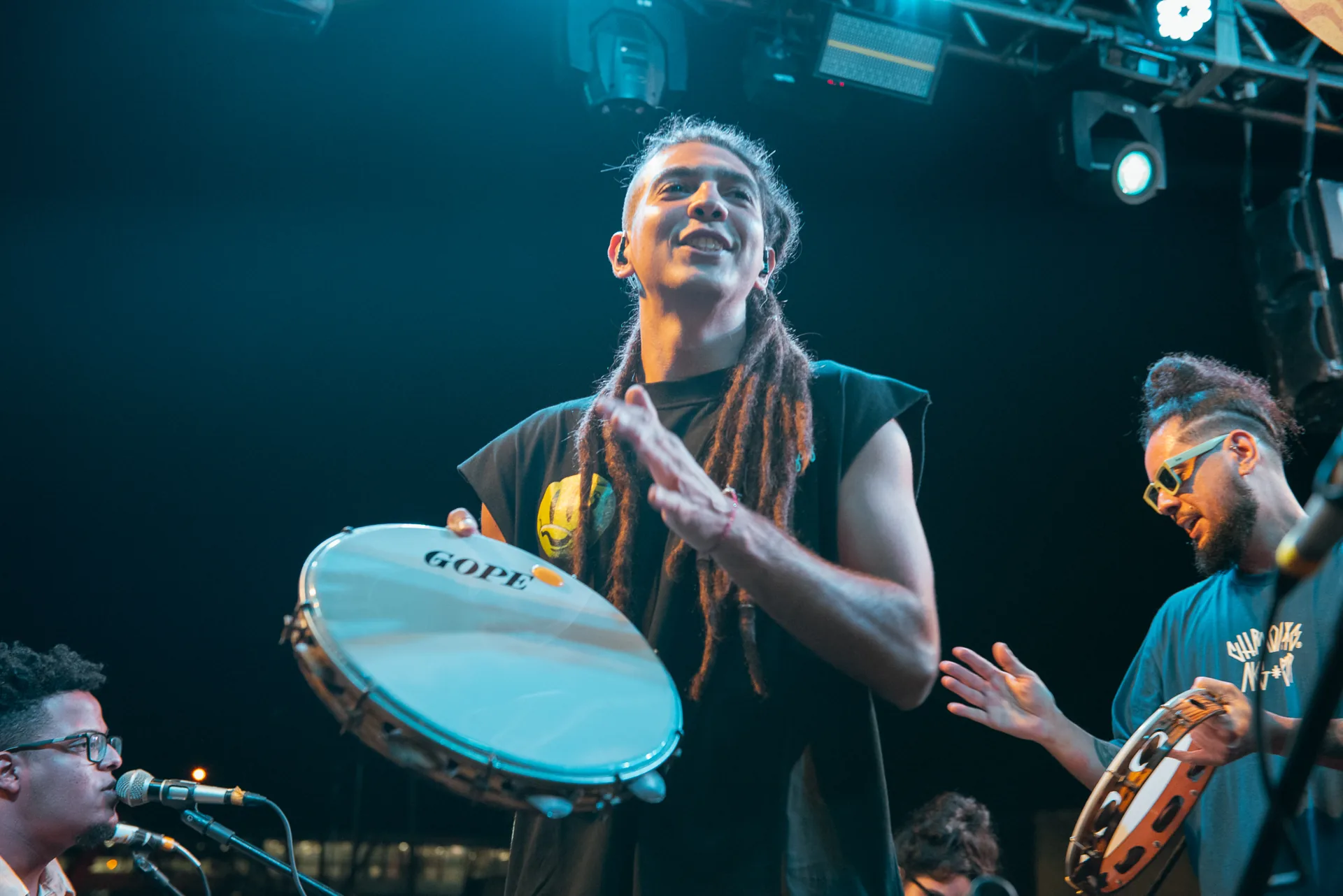 Smart Social creator performing live on stage during a campaign