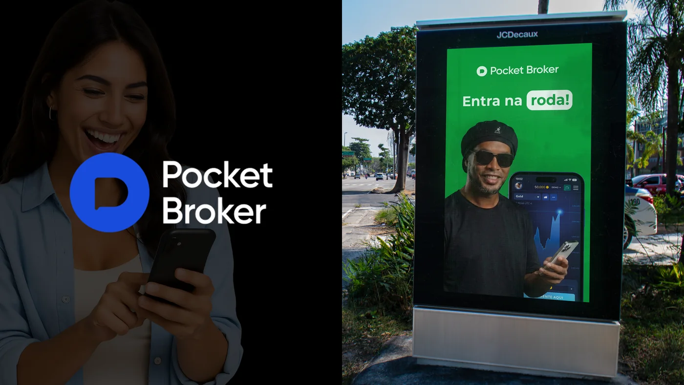 Pocket Broker campaign running on a JCDecaux street panel